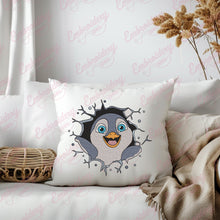 Penguin Hole In A Wall Embroidery Design
