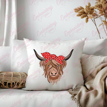 Highland Cow Head Embroidery Design