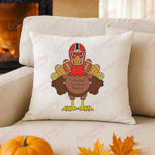 Thanksgiving Football Gobble Turkey Embroidery Design
