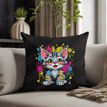 Cat In Splash Of Colors Embroidery Design