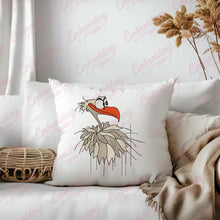 Cartoon Vulture Bird Head Embroidery Design