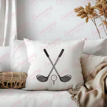 Golf Crossed Clubs Embroidery Design