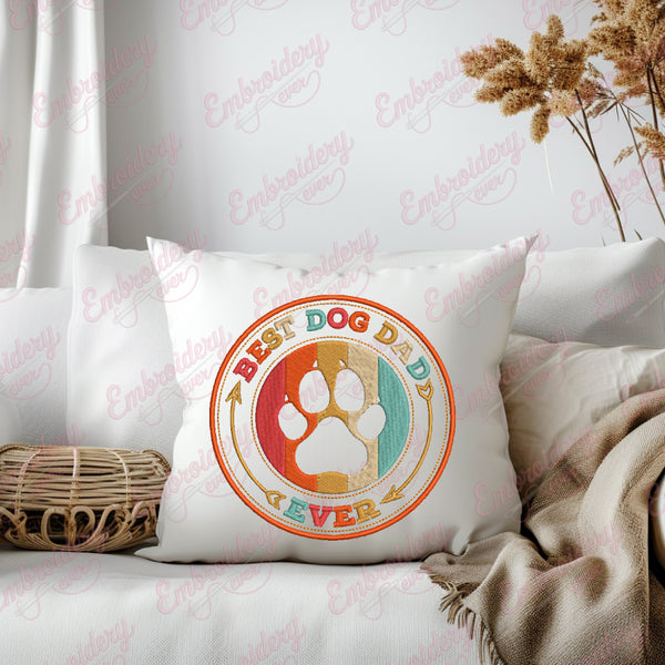 Bset Dog Dad Ever Embroidery Design