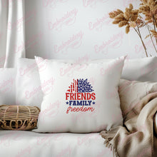 Friends Family Freedom Embroidery Design