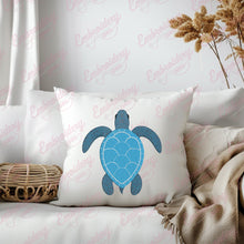Blue Sea Turtle Embroidery Design