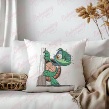 I Peeking You Turtle Embroidery Design