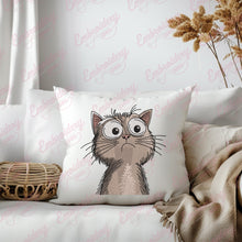 Funny Cat Face Embroidery Design