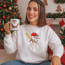 Christmas Snowman Baseball Player Embroidery Design