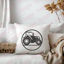 Farm Tractor Logo Embroidery Design