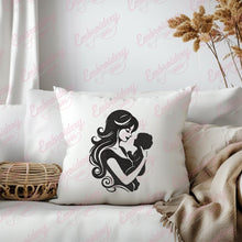 Mother and Baby Embroidery Design