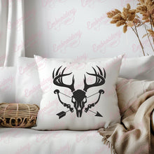 Deer Skull Bow Hunting Embroidery Design