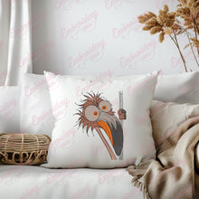 Crazy Peeking Flamingo Embroidery Design
