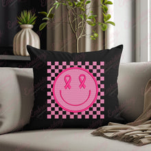 Breast Cancer Retro Smiley Face Embroidery Design