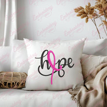 Hope Breast Cancer Ribbon Embroidery Design