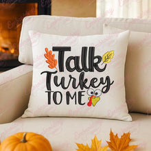 Talk Turkey To Me Thanksgiving Quote Embroidery File