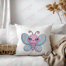 Cute Cartoon Style Butterfly Embroidery Design