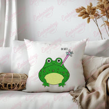 Oh Shit! Frog Eats Fly Embroidery Design