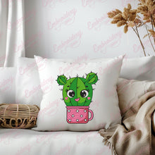 Cartoon Cactus Embroidery Design