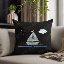 Cartoon Sailboat Machine Embroidery Design