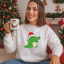 Christmas Crocodile Alligator With Santa Hat Embroidery Design