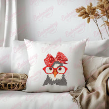 Funny Chicken With Bow And Glasses Embroidery Design
