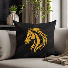 Golden Horse Head Embroidery Design