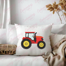 Red Fram Tractor Embroidery Design