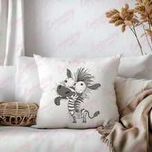 Crazy Zebra Embroidery Design