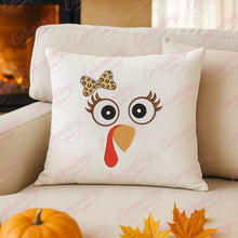 Thanksgiving Turkey Girl Face Embroidery Design