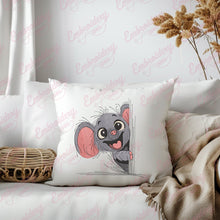 Peeking Elephant Embroidery Design