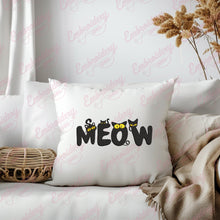 Meow Funny Cat Embroidery Design