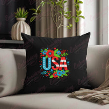 4th of July USA Floral Embroidery Design