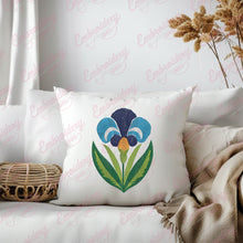Iris Bloom Embroidery Design
