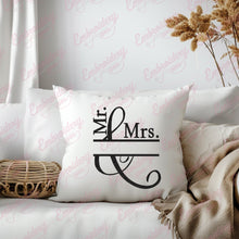 Mr and Mrs Monogram Wedding Embroidery Design