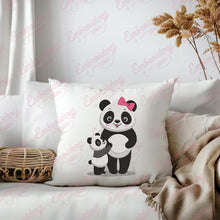 Mama Panda With a Baby Panda Embroidery Design