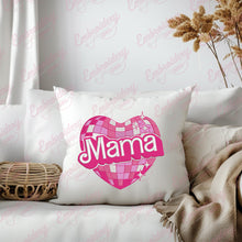 Pink Disco Heart Mama Embroidery Design