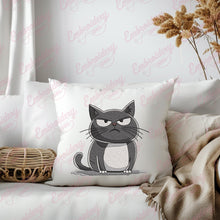 Cartoon Grumpy Cat Embroidery Design