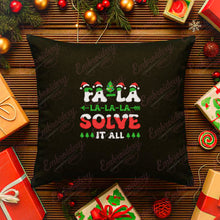 Fa La La La Solve It All Christmas Embroidery Design
