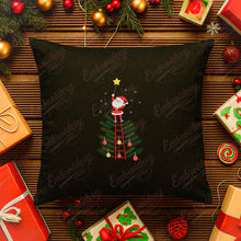 Santa Claus Decorating Tree Embroidery Design