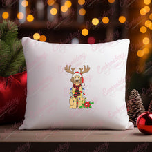 Christmas Goldendoodle With Antlers Embroidery Design