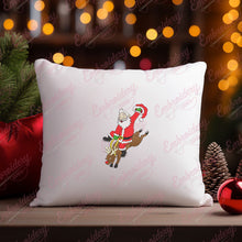 Christmas Santa On Reindeer Embroidery Design