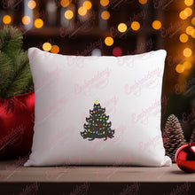 Black Cat Christmas Tree Embroidery Design