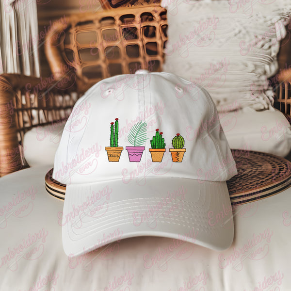 Indoor Gardening Plants Embroidery Design