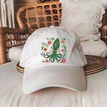 Floral Squid Fish Embroidery Design