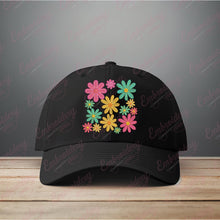 Colorful Doodle Flowers Embroidery Design