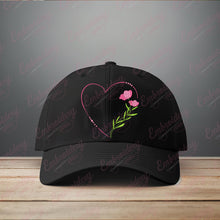 Love Heart Floral Embroidery Design