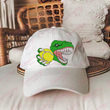 Funny Dinosaur T-Rex Raptor Tennis Player Embroidery Design