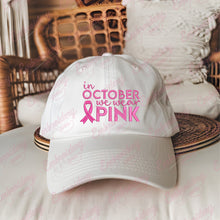 In October We Wear Pink Breast Cancer Embroidery Design