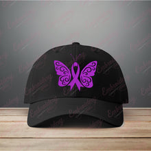Breast Cancer Awareness Butterfly Ribbon Embroidery Design
