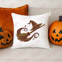 Halloween Broom Witch Hat Embroidery Design